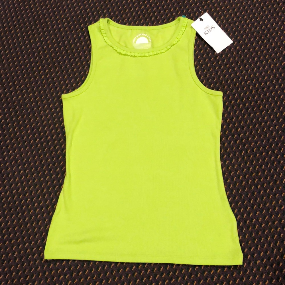 NWT neon trend chartreuse tank top